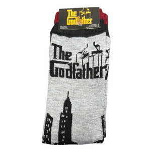 3/$18 The Godfather Classic Movie Gray and Black Casual Socks with Design NWT